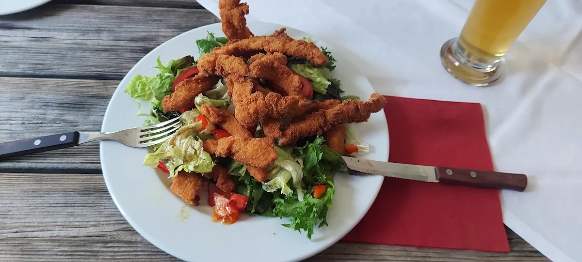 Frango Frito Com Salada