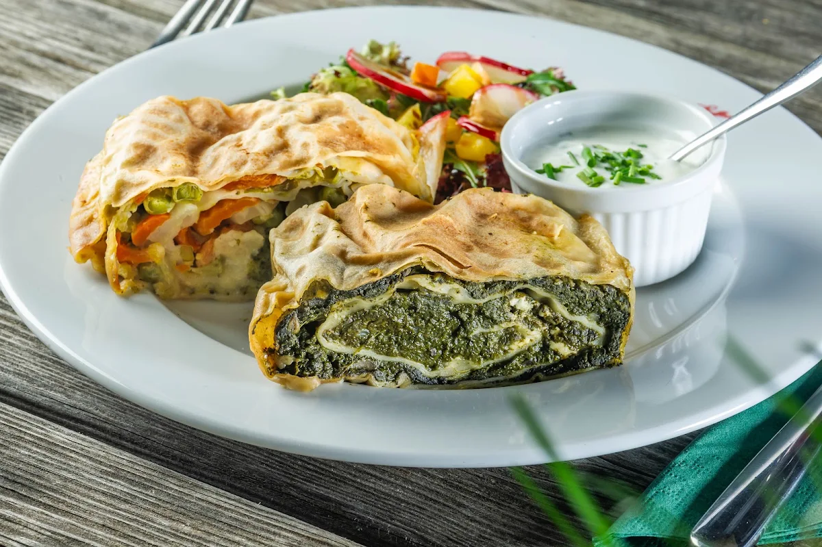 Vegetarischer Strudelteller