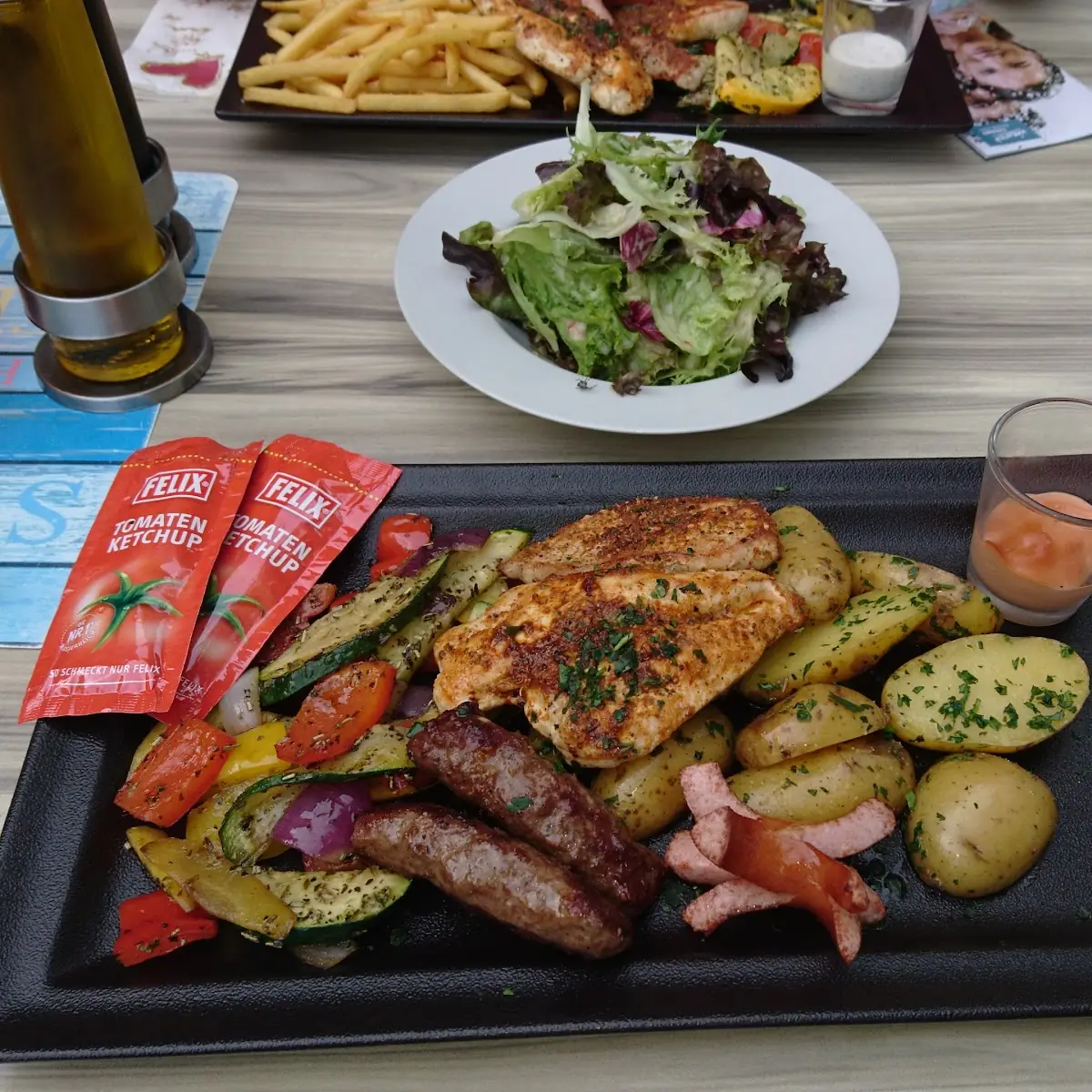 Grillplatte Grüner Salat