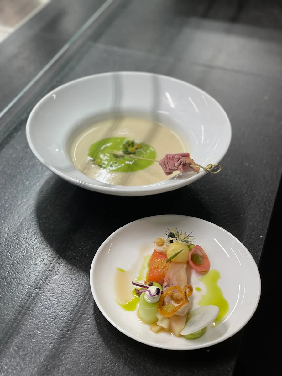 Spargelsuppe Lachs