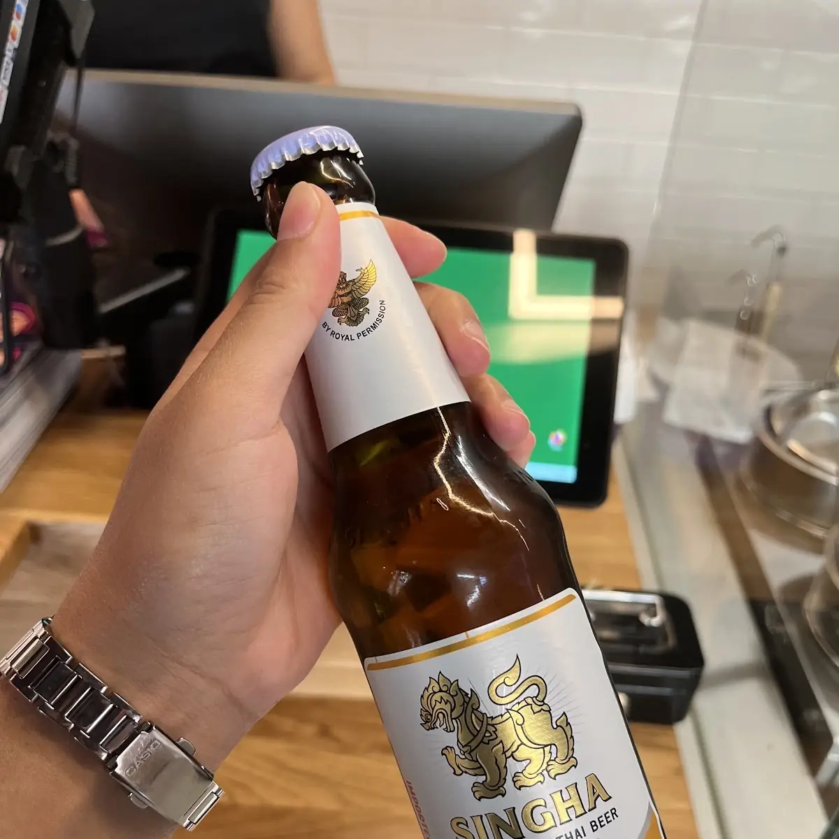 Singha Bier Glasflasche 0 33l