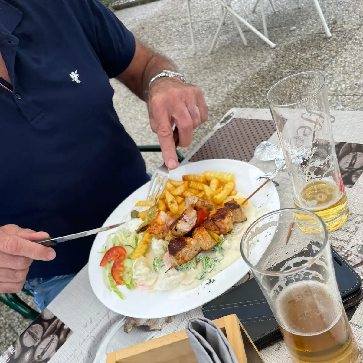 Hühner Und Schweinespieß