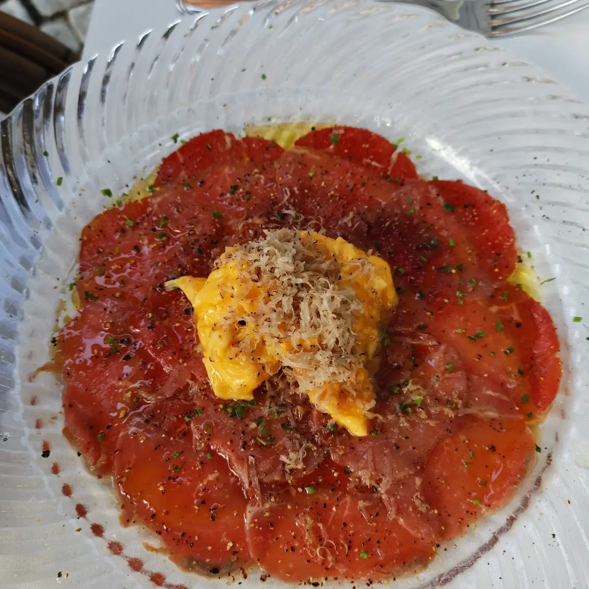 Rindercarpaccio Mit Trüffel-rührei