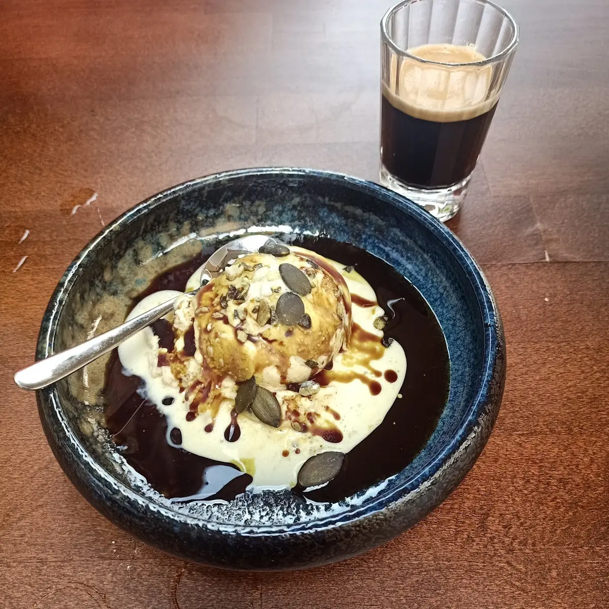 Gelato Alla Crema Con Olio E Semi Di Zucca