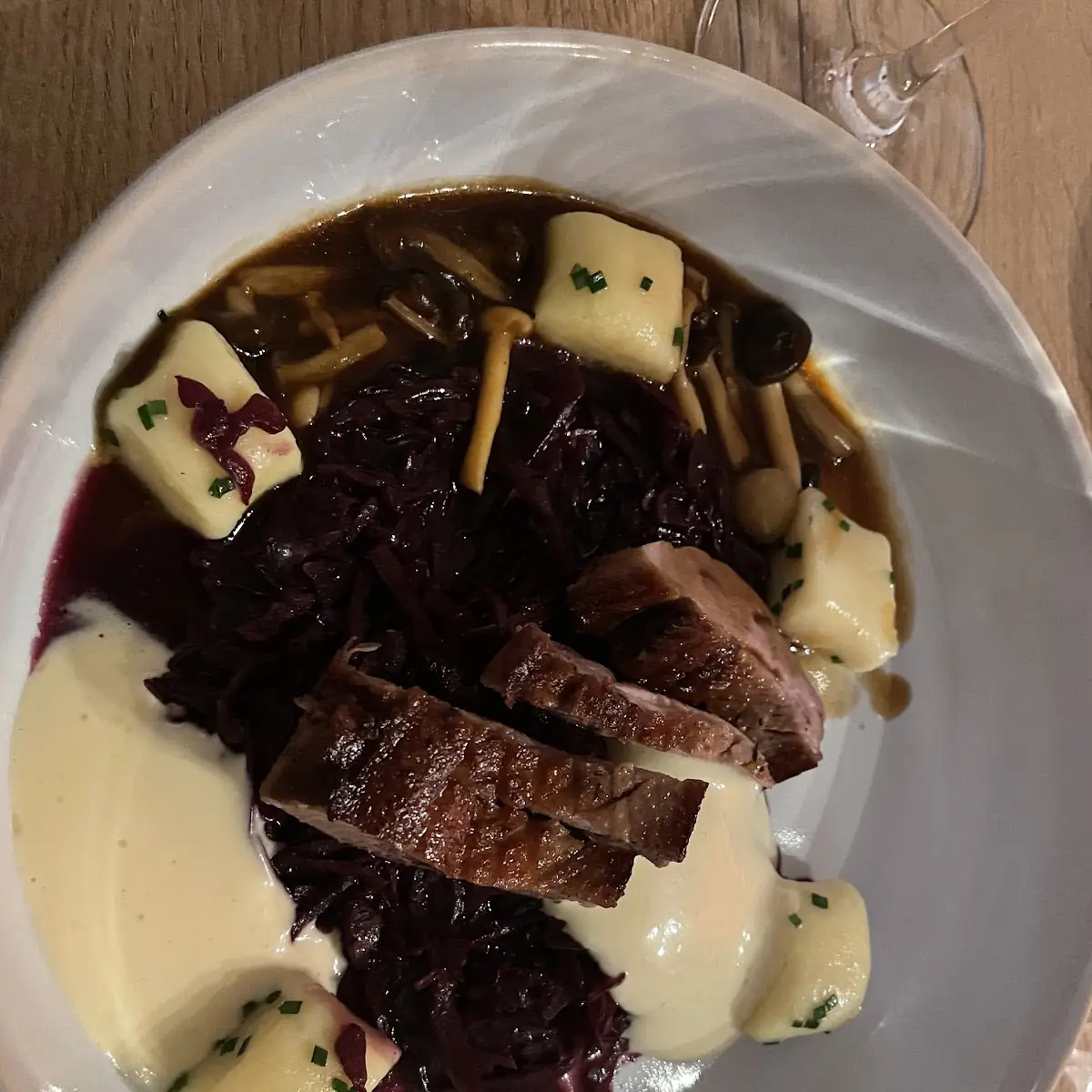 Duck with Cabbage and Gnocchi