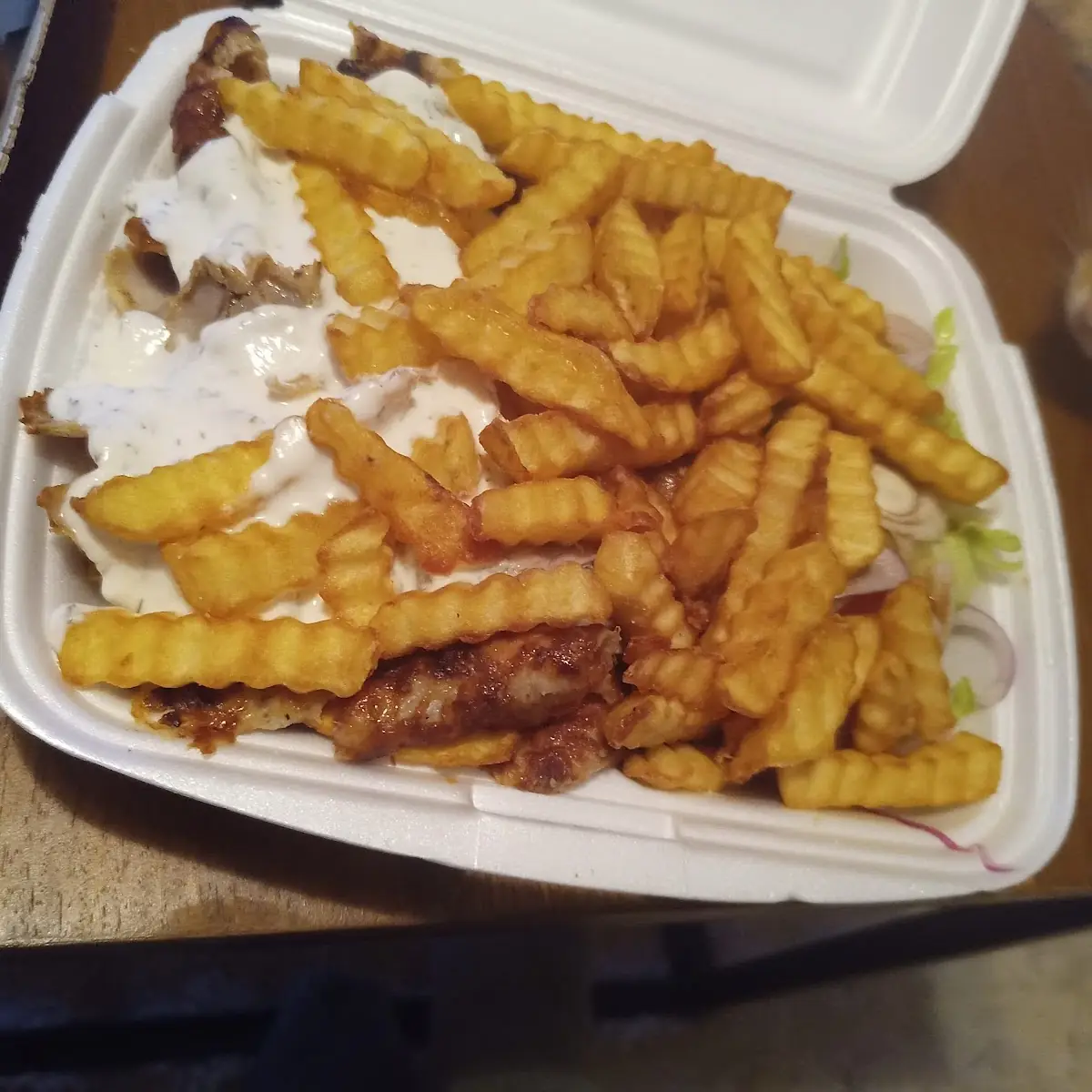 Kebap Teller Mit Pommes