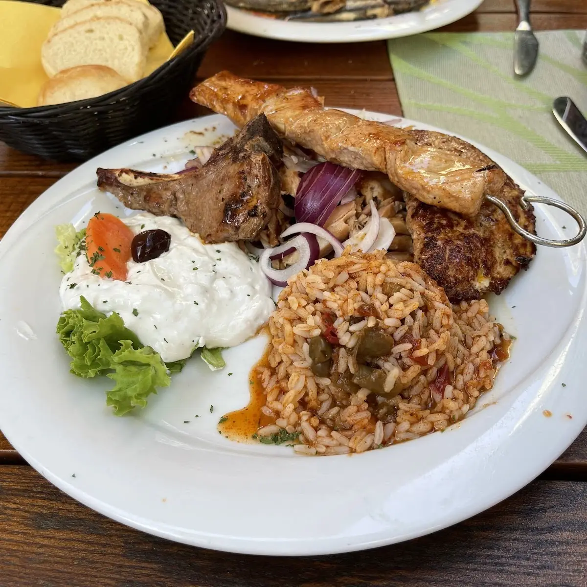 Gyros Mit Pitta Und Reis