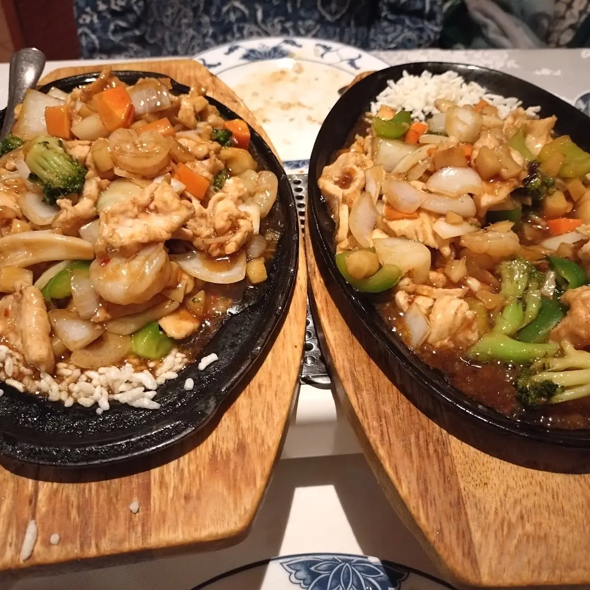 Chicken Shrimps Octopus and Broccoli