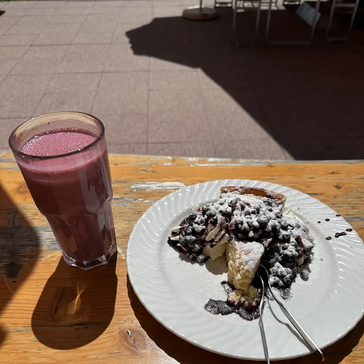 Topfenkuchen Mit Heidelbeeren Sahne Und Heidelbeerbuttermilch