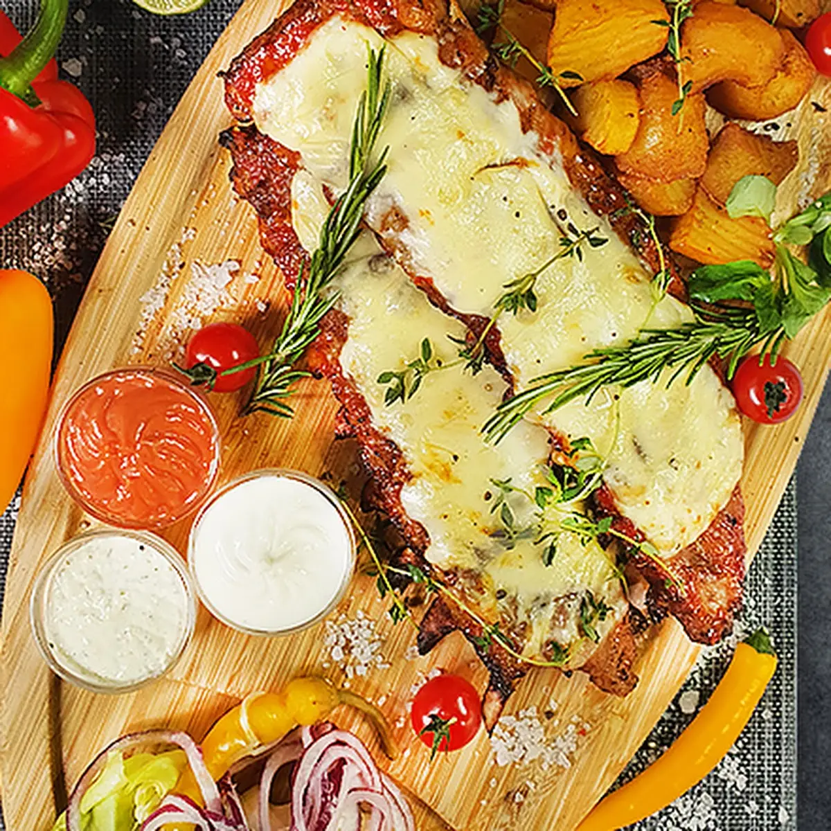 Hausgebeizte Spareribs Überbacken Mit Käse