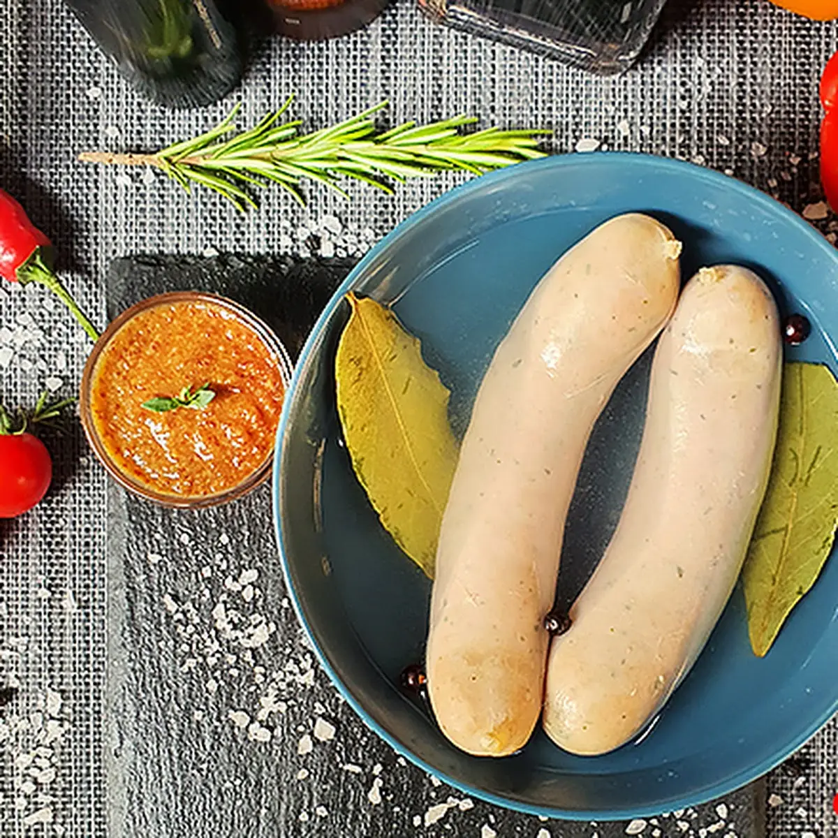 Hausgemachte Bratwurst Pikant