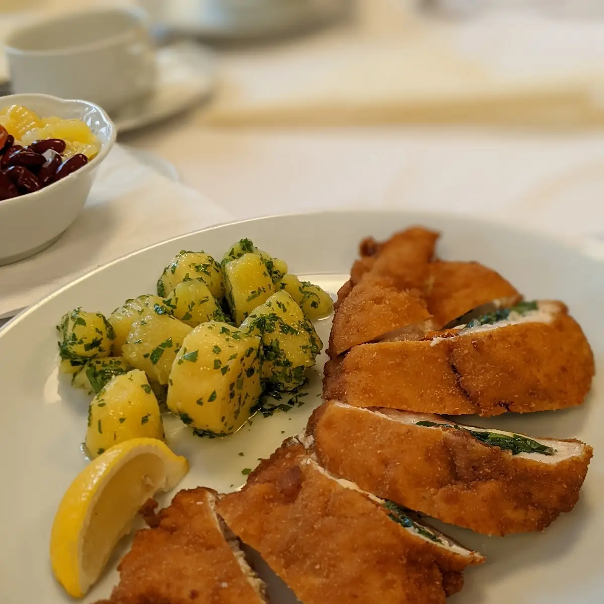 Gerollte Pute Mit Spinatfüllung