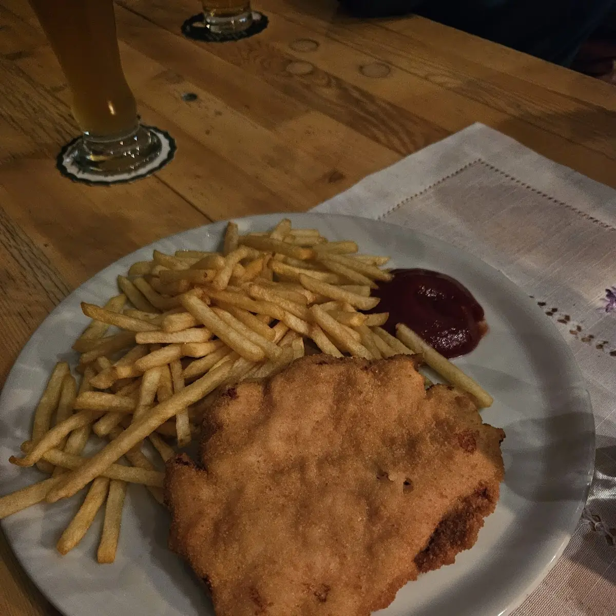 Schnitzel Mit Pommes Frites
