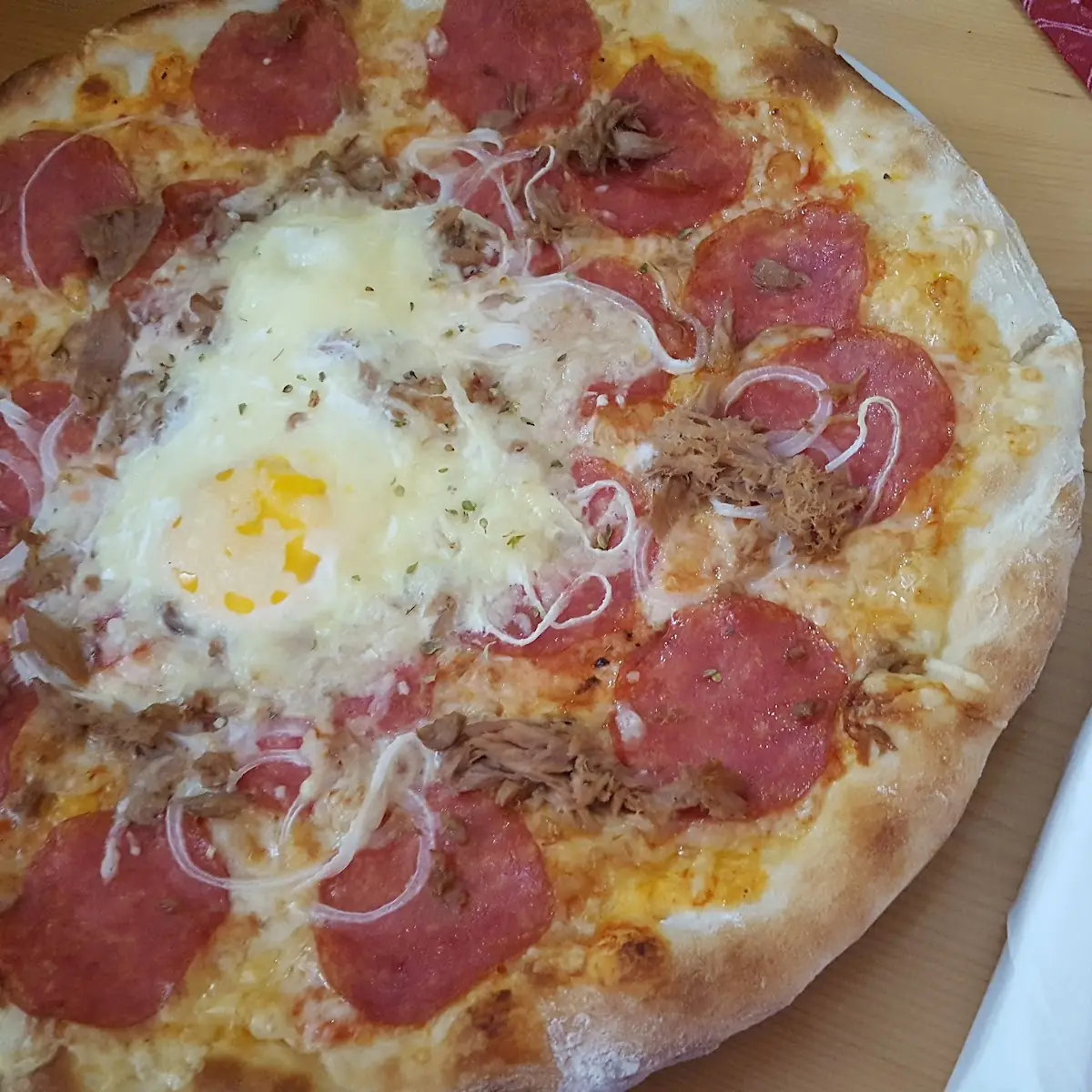 Pizza Mit Salami U Ei