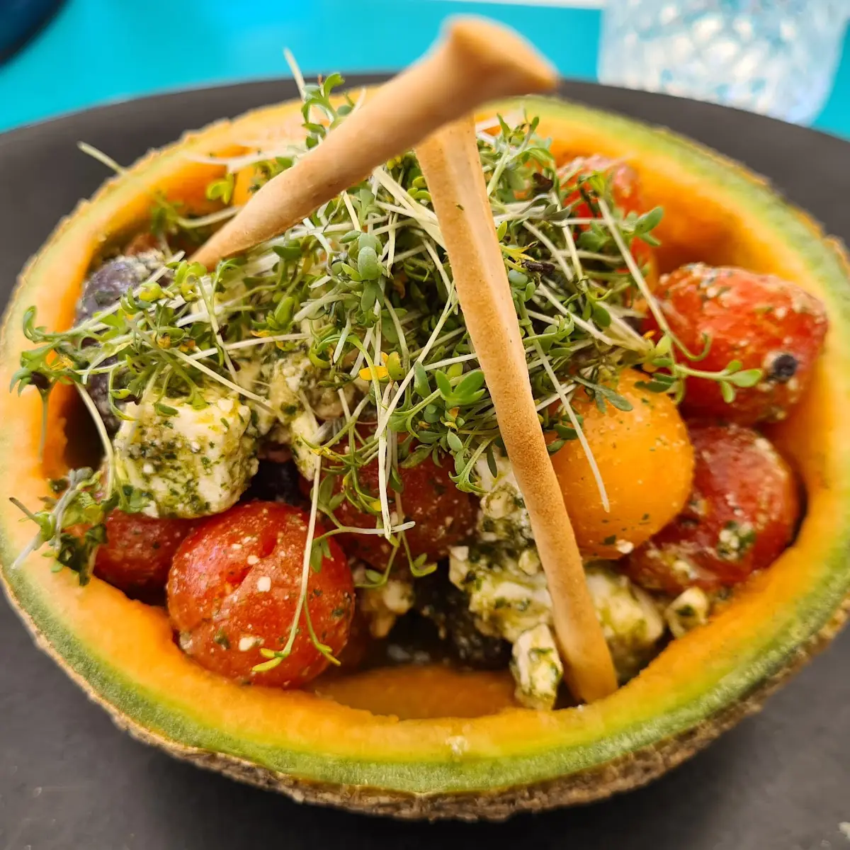 Melone Schafskäse Salat
