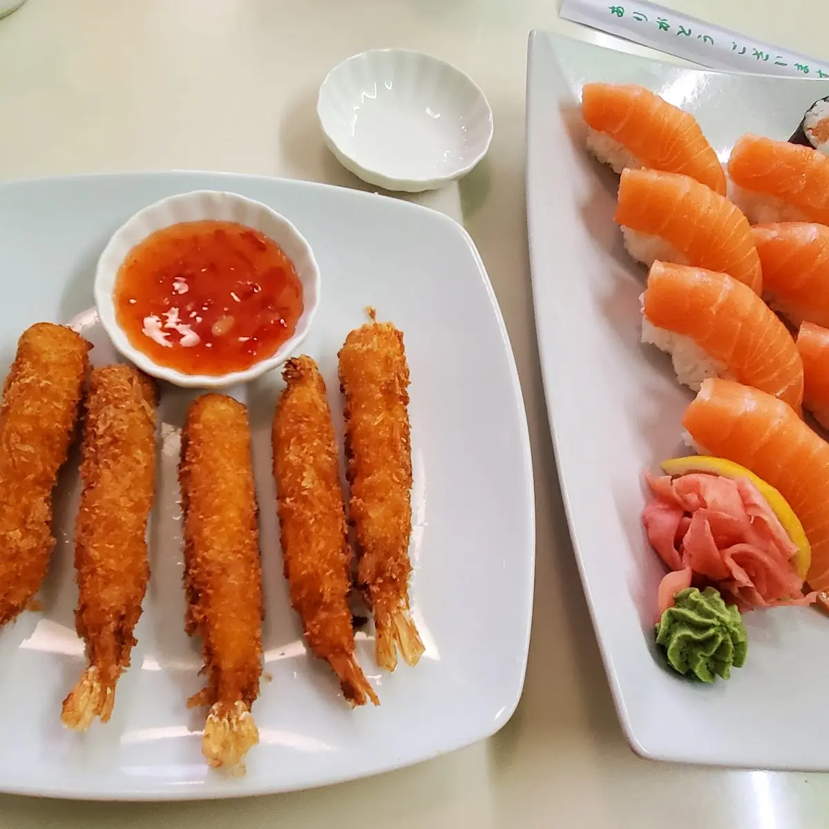 Fried Shrimps and Sushi