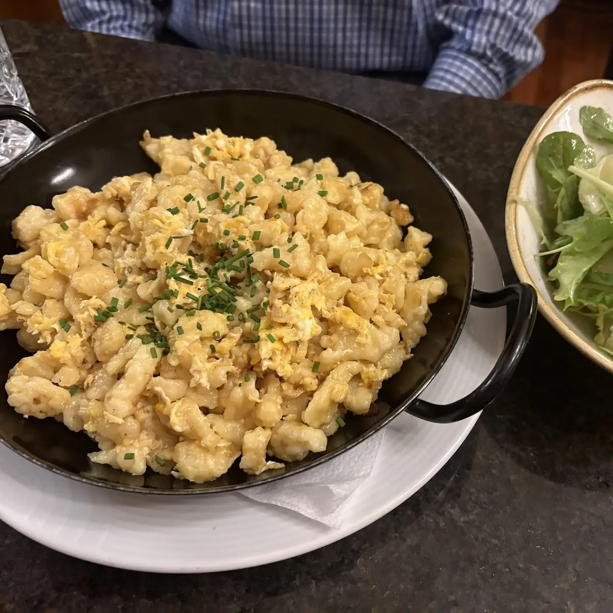 Eiernockerl Und Grüner Salat