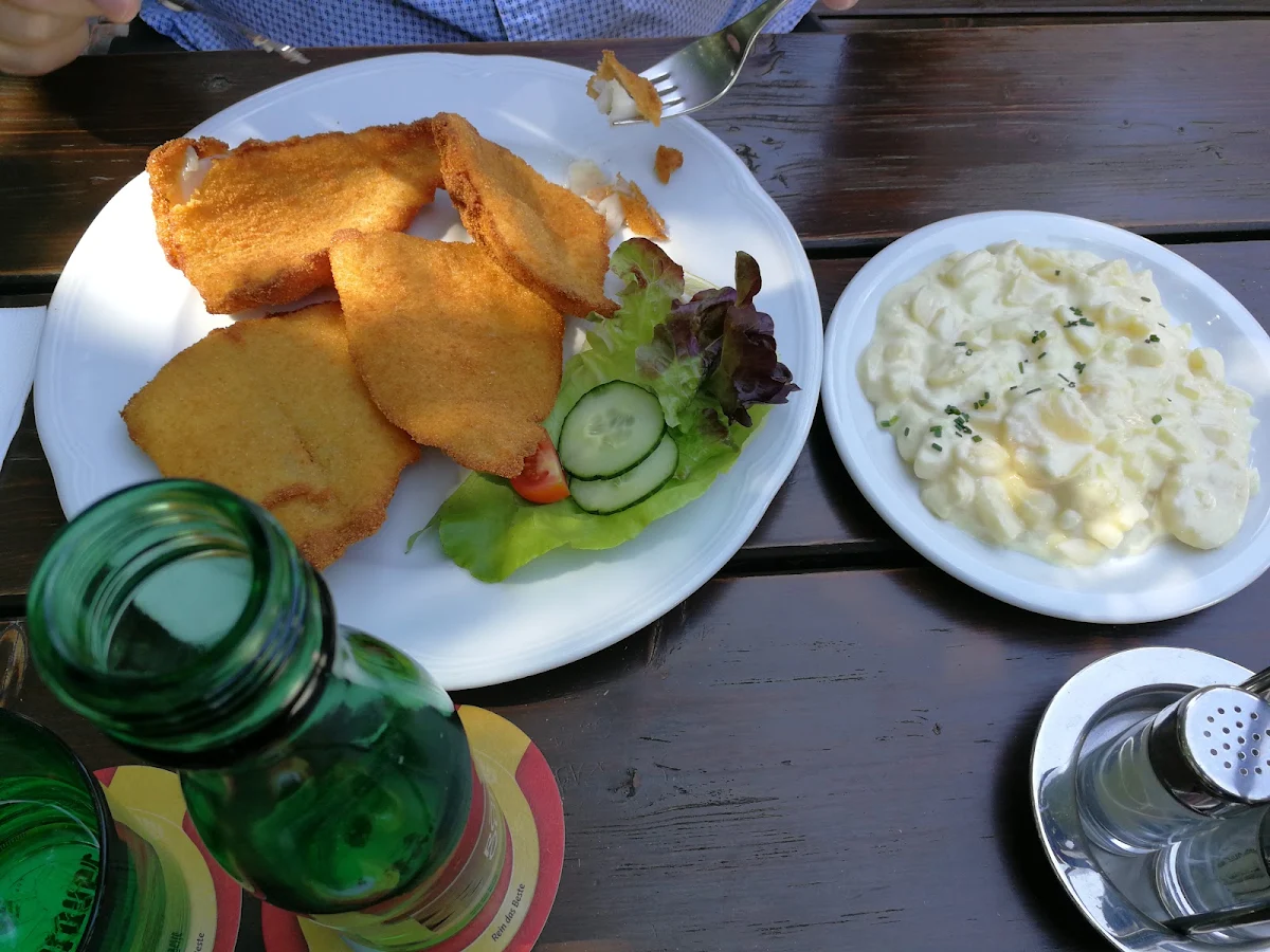 Gebackener Fisch Mit Erdäpfel Mayonnaise Salat