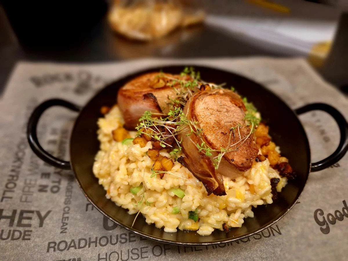 Kürbisrisotto Mit Schweinefiletmedaillons