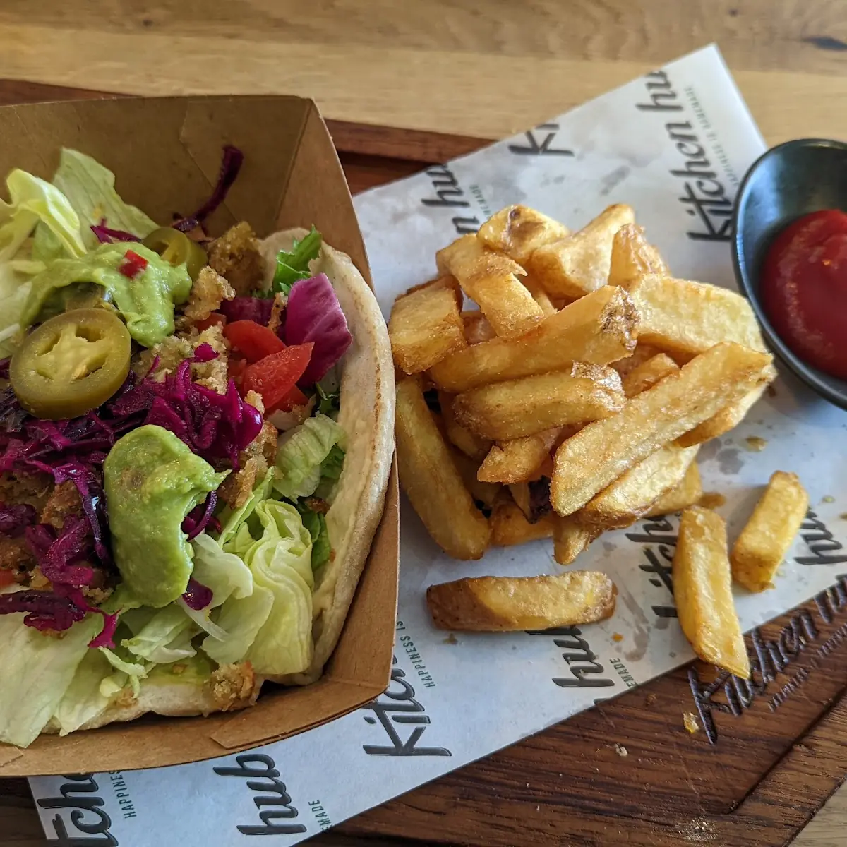 Guacamole-nacho Taco Mit Pommes Frites