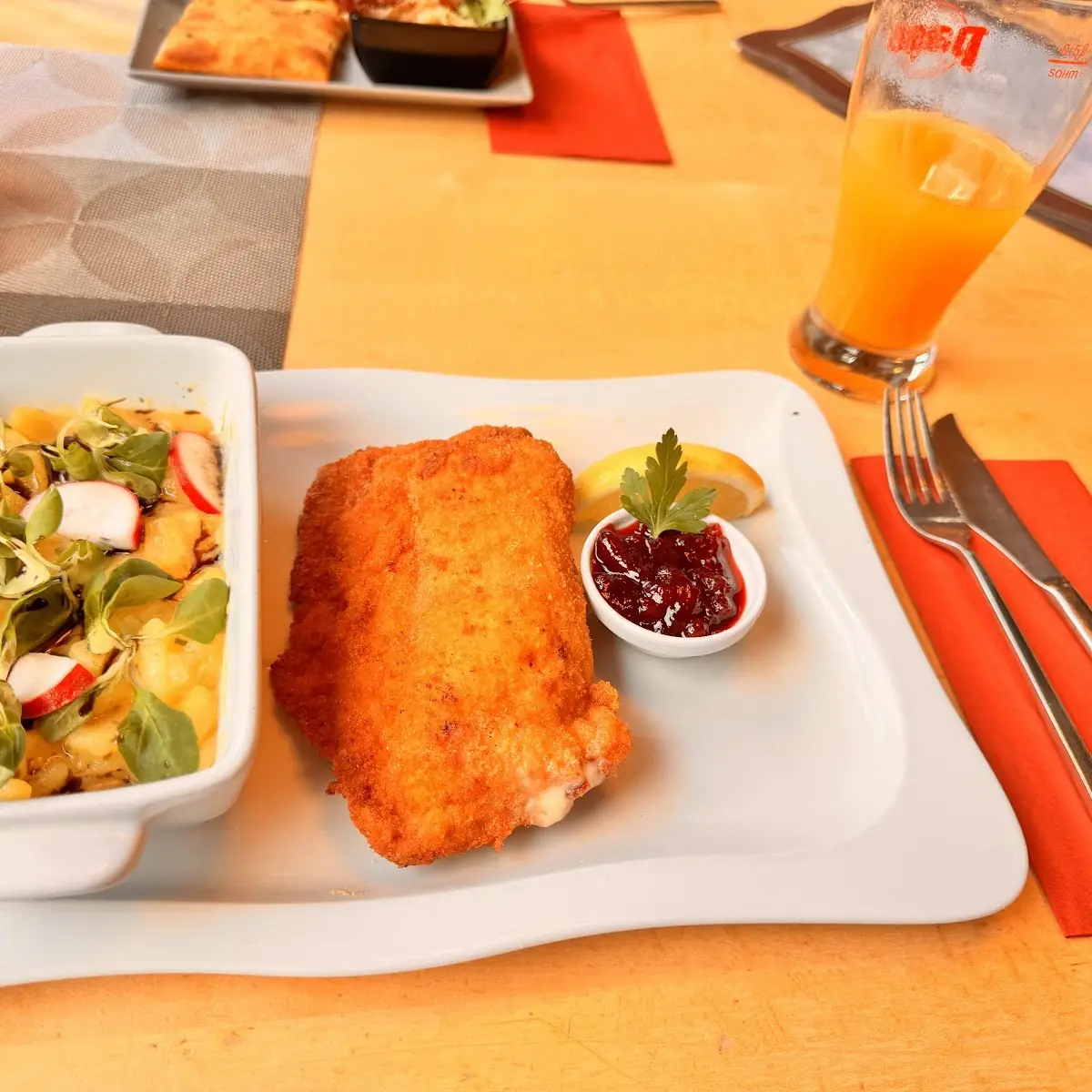 Gefülltes Schnitzel Braumeistersteack