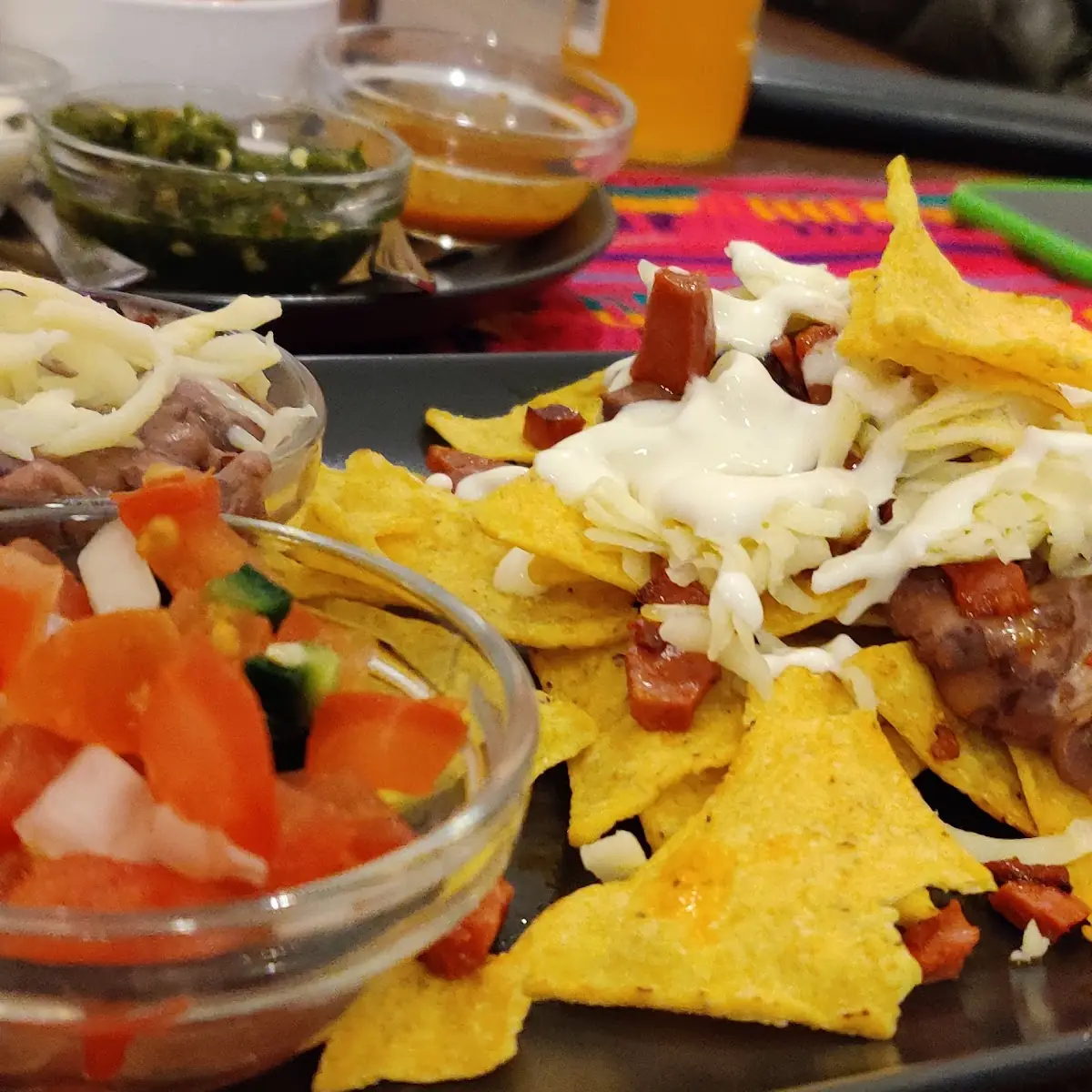 Nachos Con Chorizo