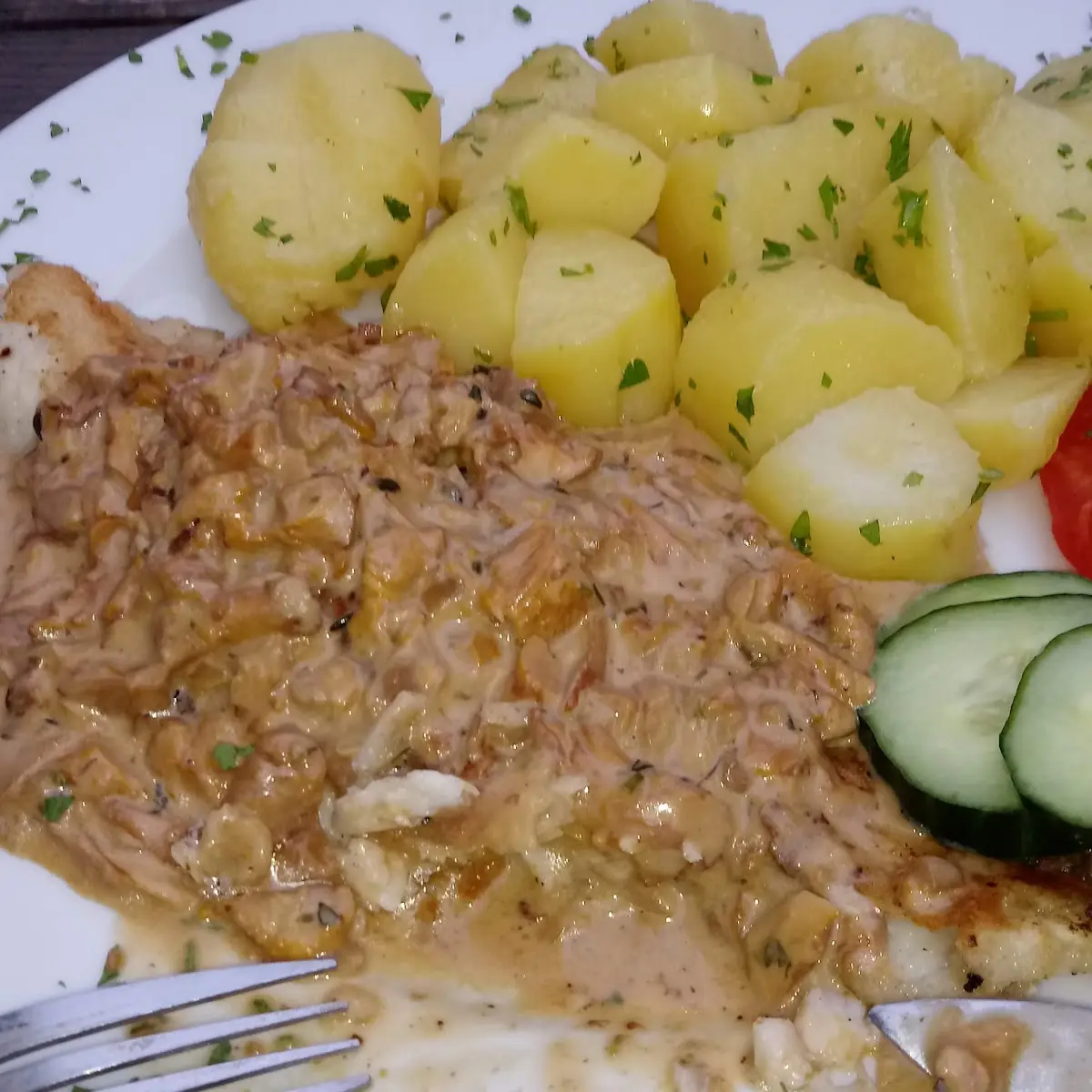 Zanderfilet Mit Eierschwammerlsauce