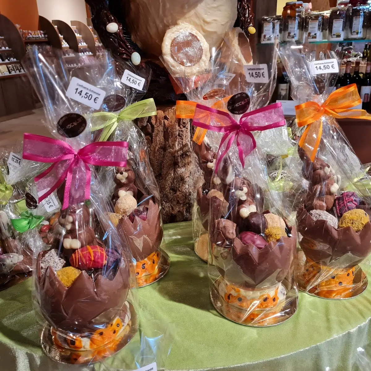 Ostereier Nester Gefüllt Mit Pralinen