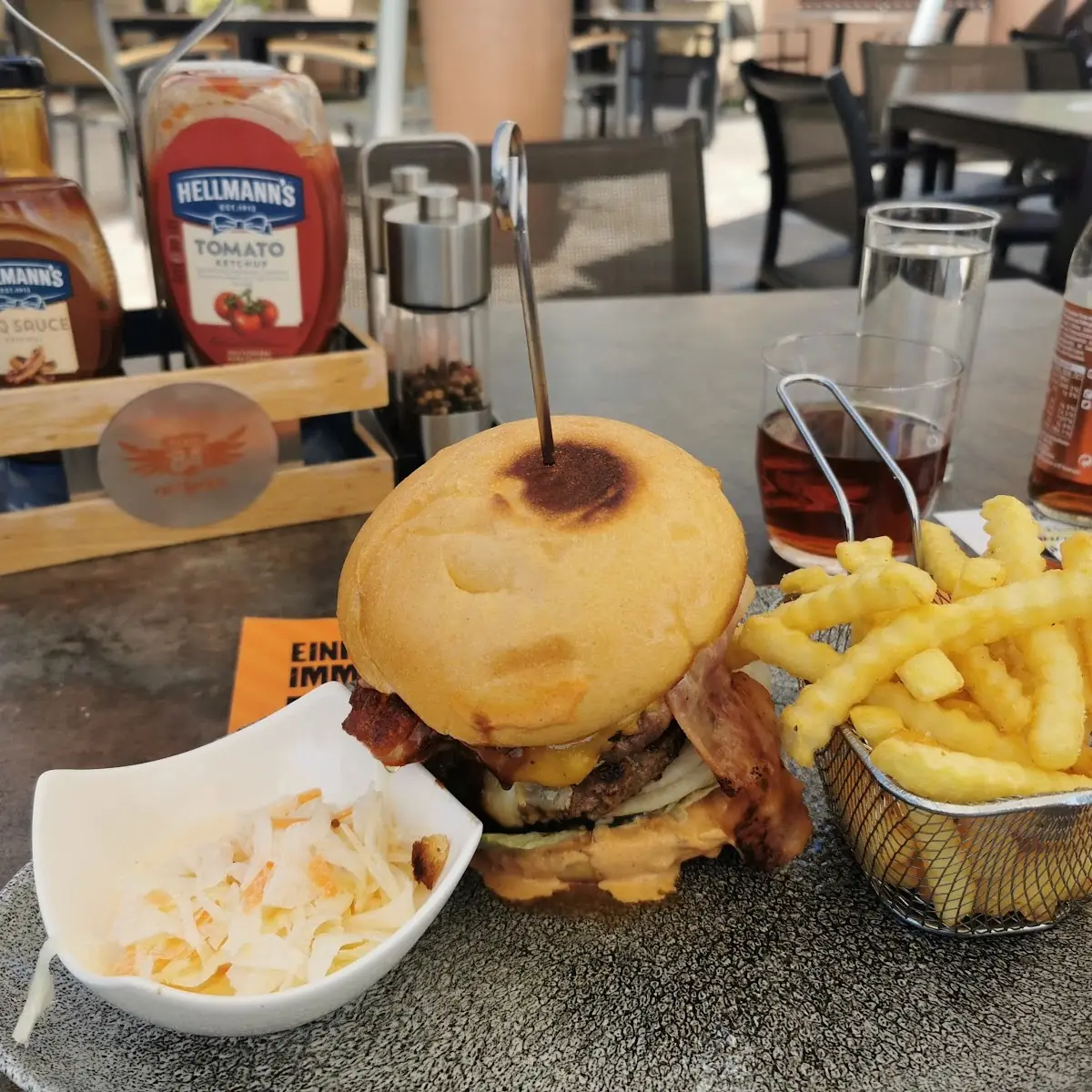 Big Boy Burger with Fries and Coleslaw