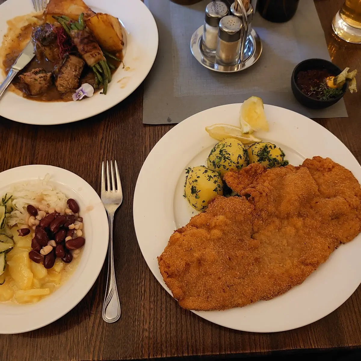 Schnitzel and Mixed Salad