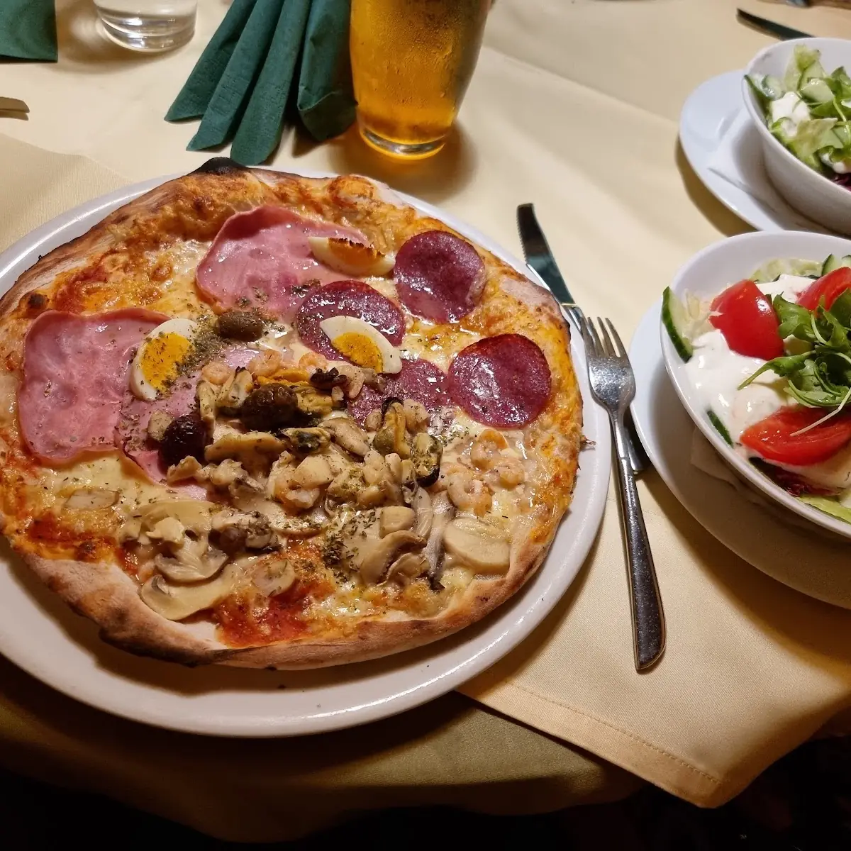 Riesenpizza Quattro Stagioni