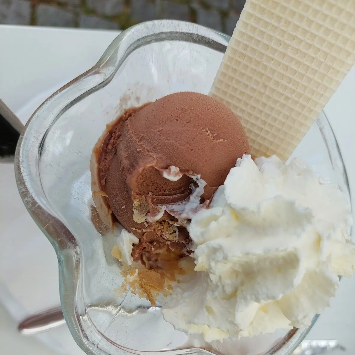 Gemischtes Eis Mit Sahne