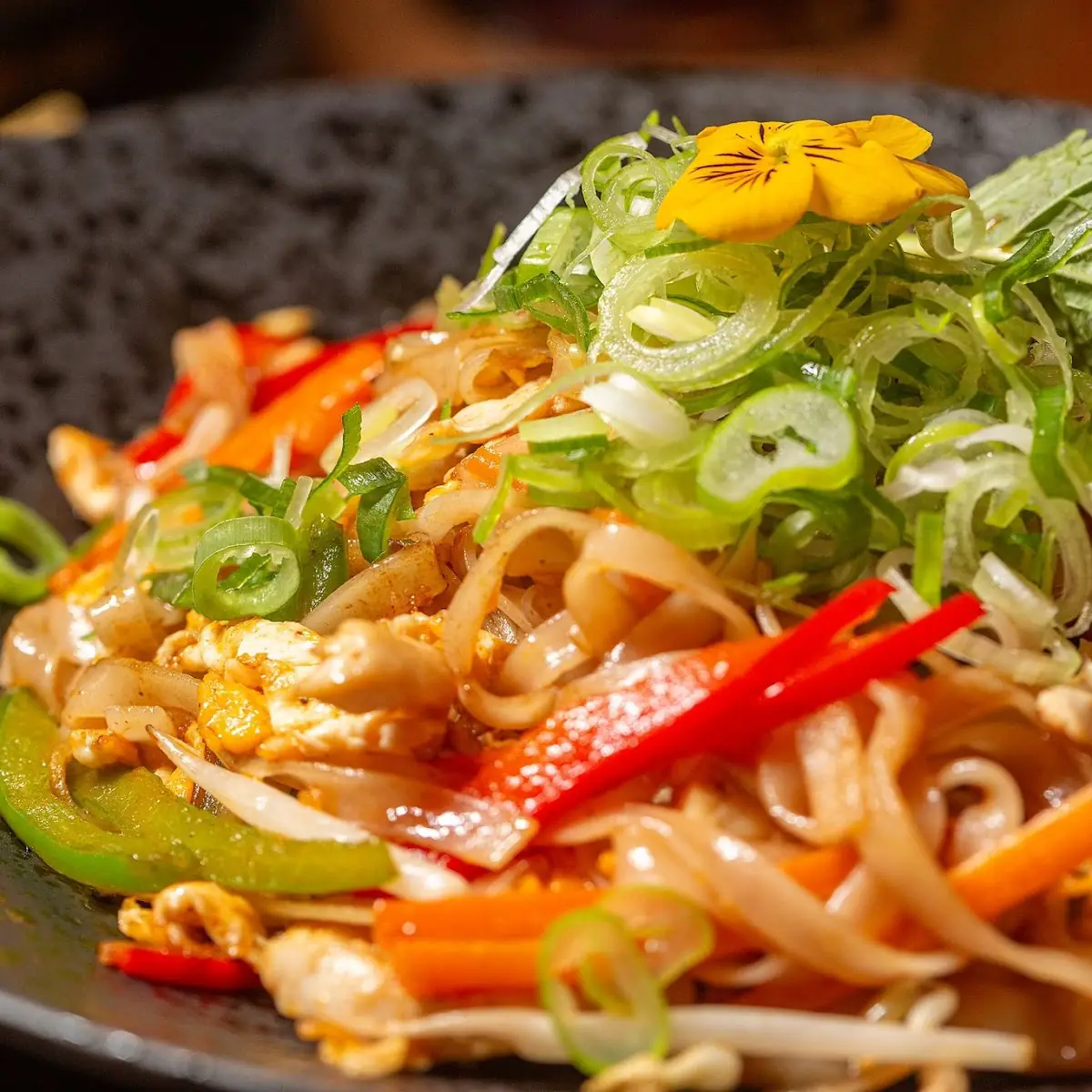 Pad Thai Mit Rind Leicht Scharf