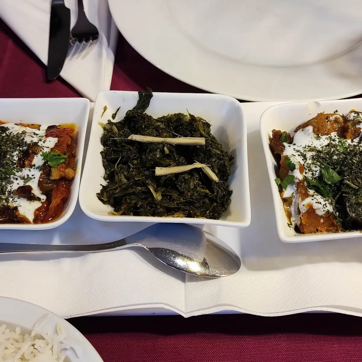 3 Gemüsegerichte Aubergine Spinat Und Kürbis