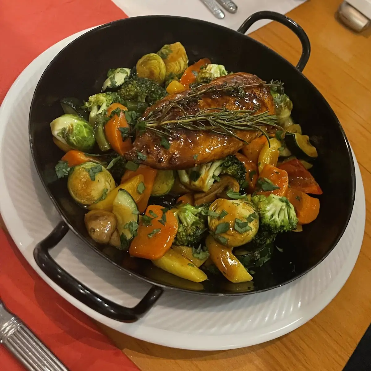 Hühnerbrust Mit Gemüse
