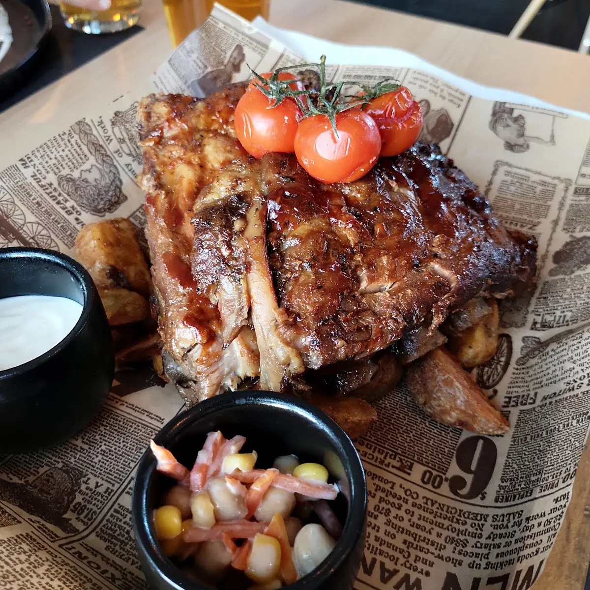 BBC Ribs Mit Wedges