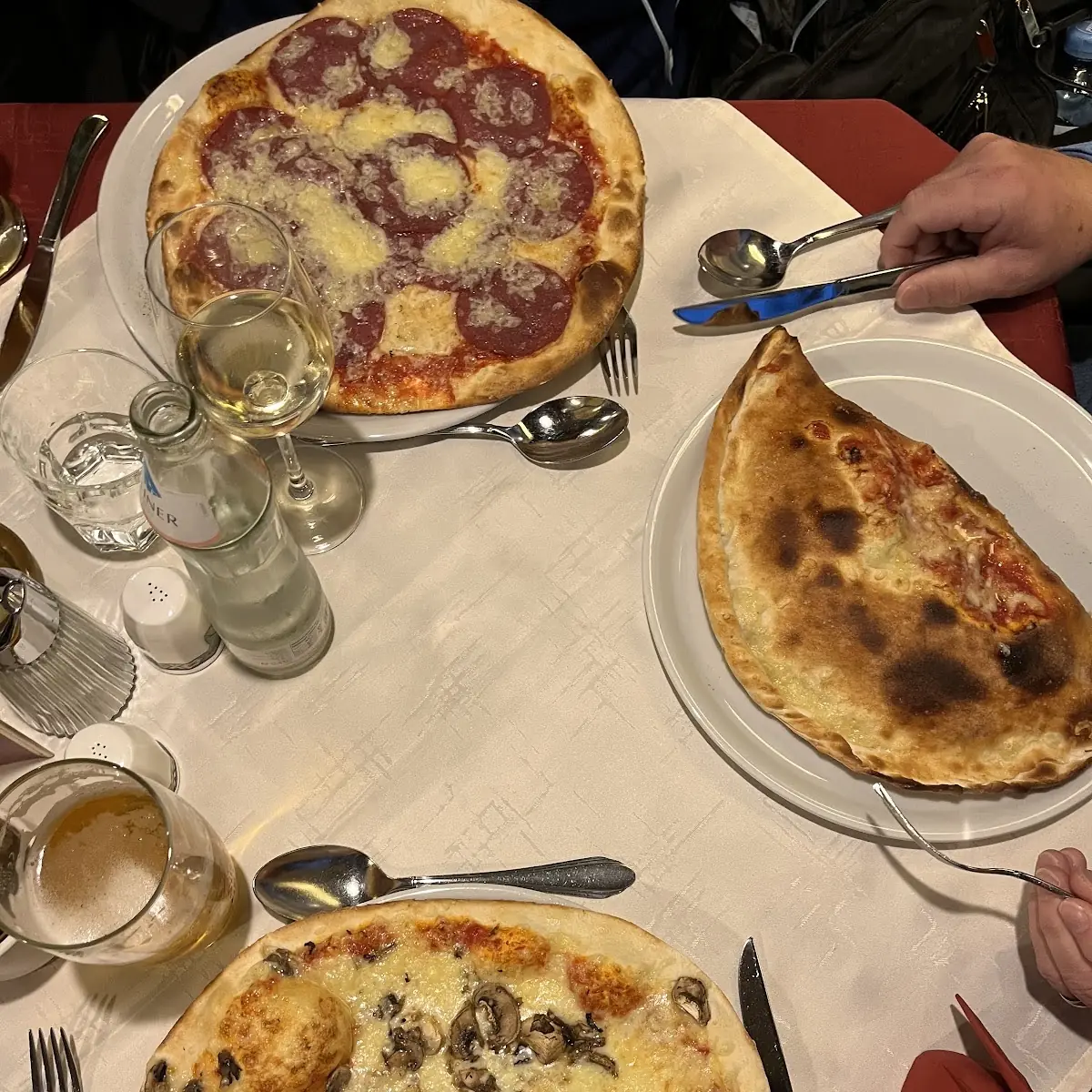 Calzone And Salami Pizza
