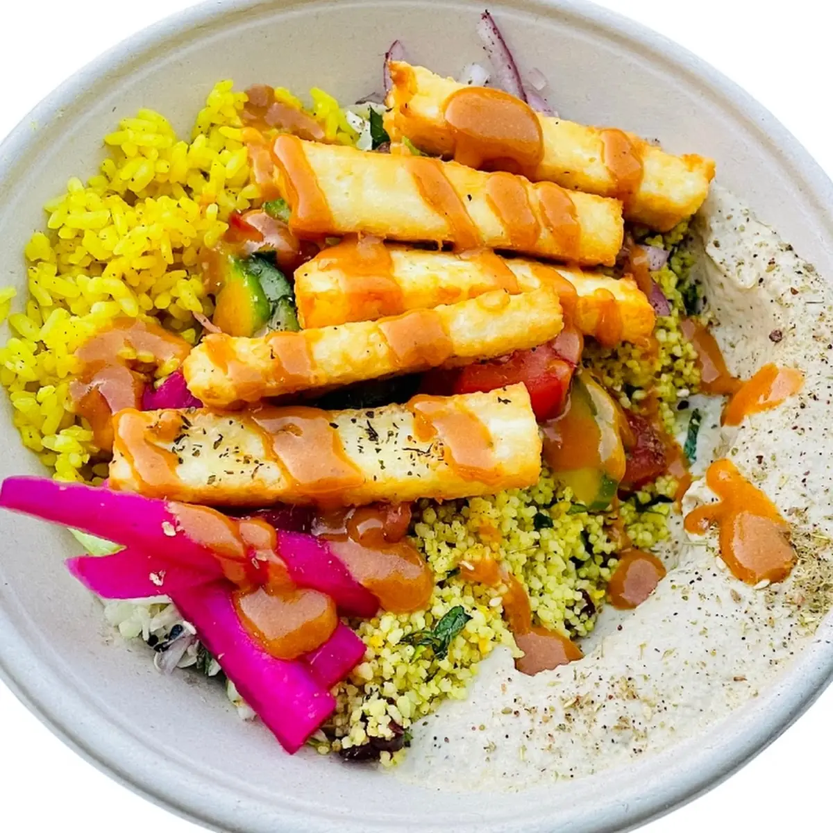 Hummus Halloumi & Couscous Bowl
