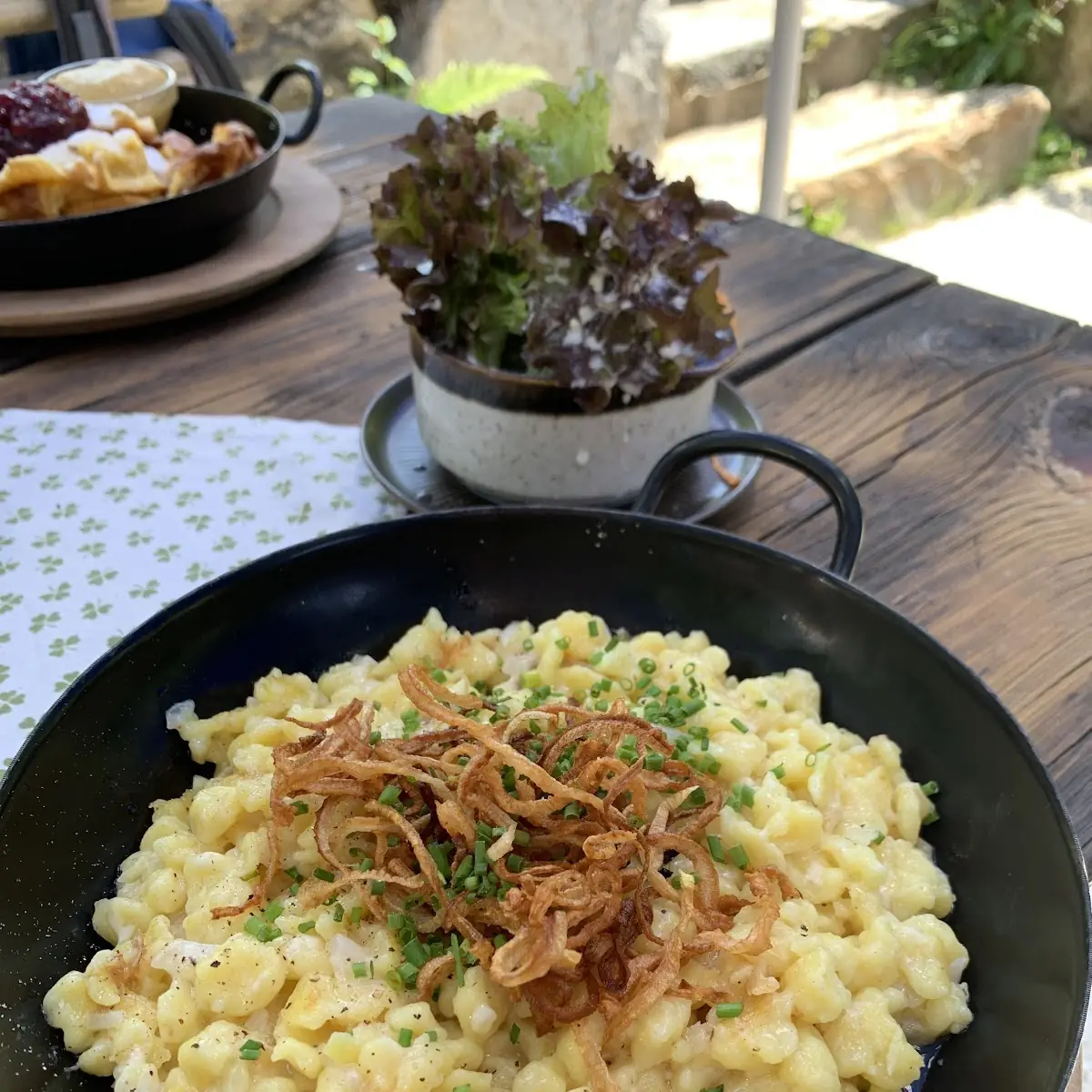 Herzhafte Käsespätzle Mit Röstzwiebeln