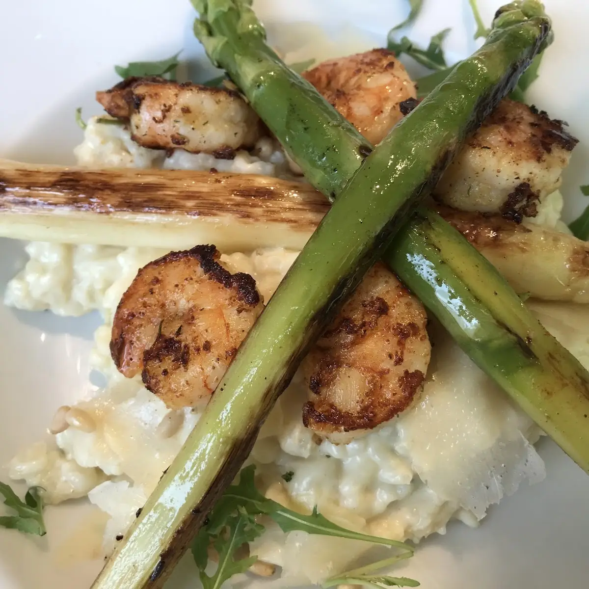 Spargelrisotto Mir Scampi