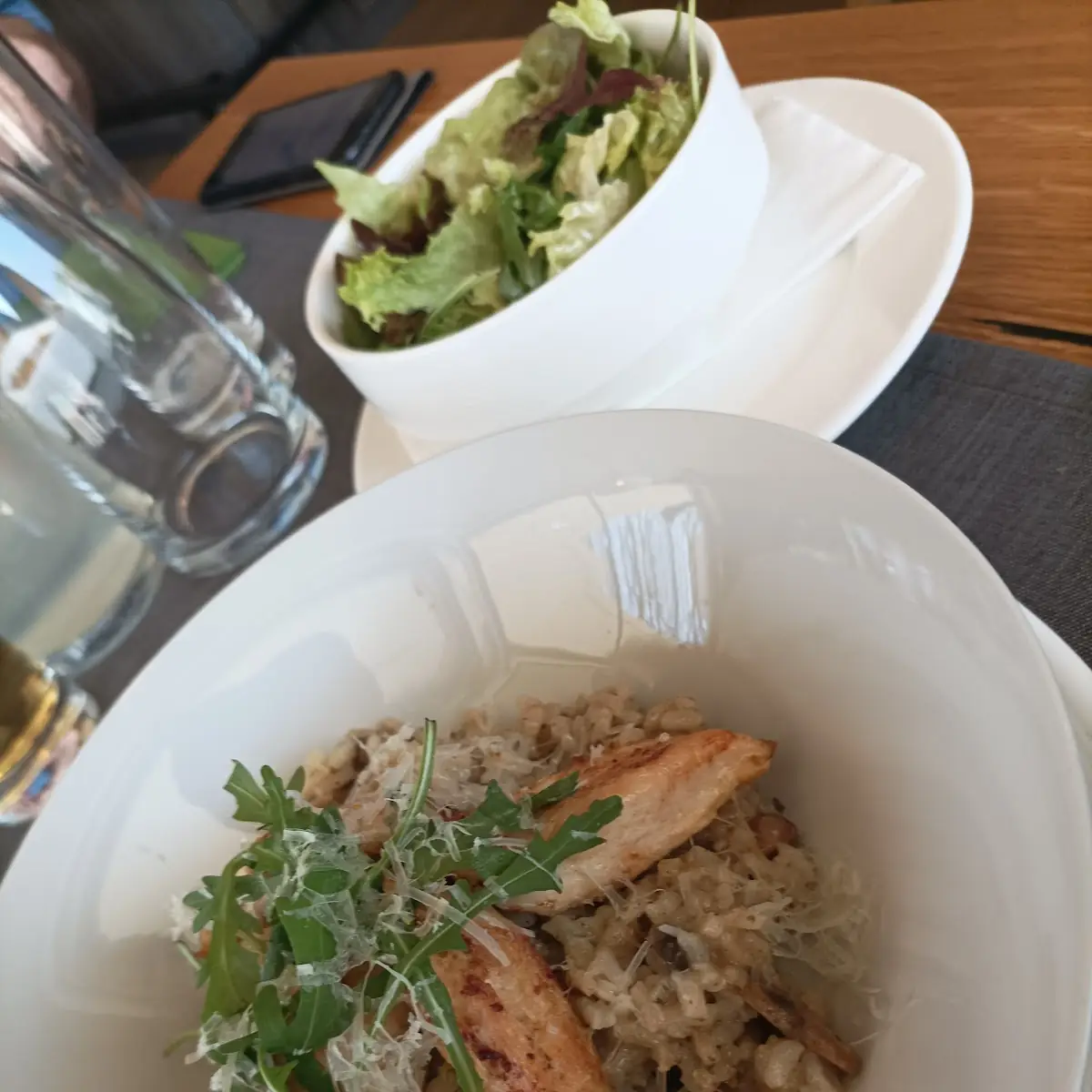 Steinpilz-risotto Mit Hühnerstreifen