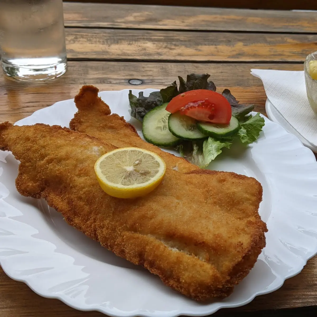 Gebackener Kabeljau Erdäpfelsalat