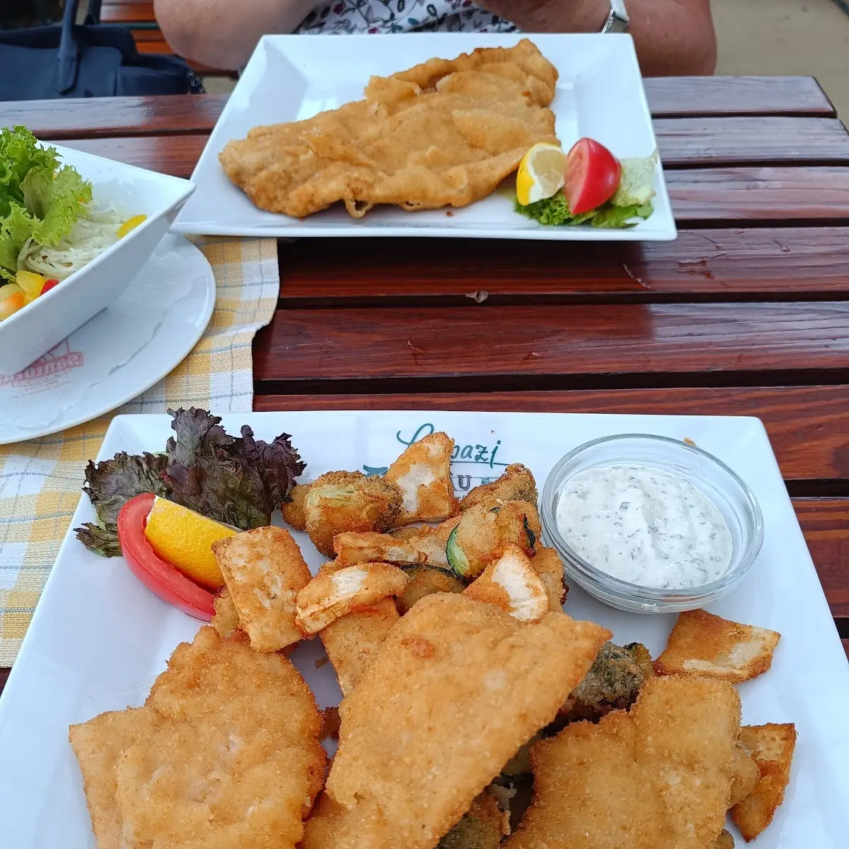 Paniertes Dreierlei