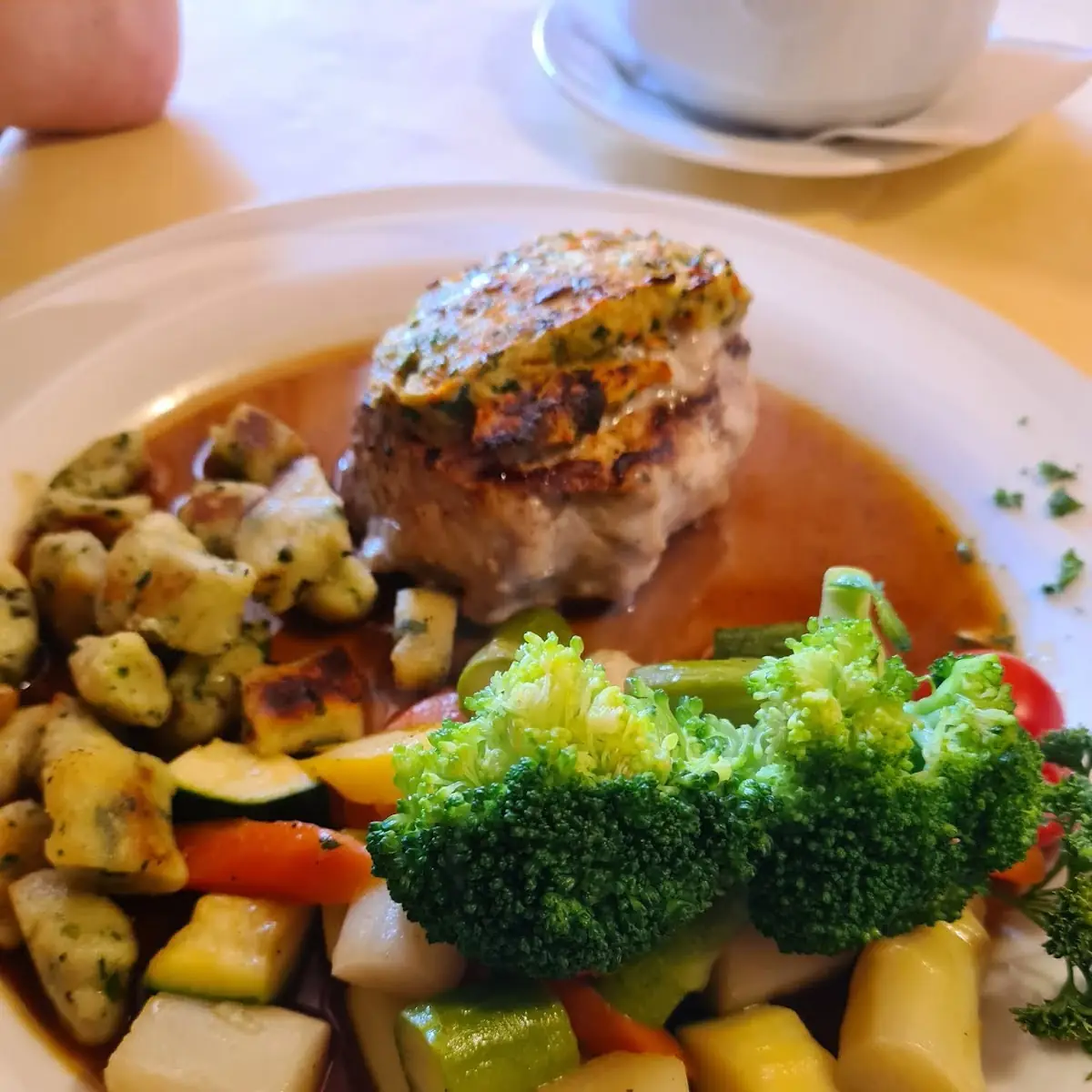Rumpsteak Mit Bratkartoffeln Und Gemüse