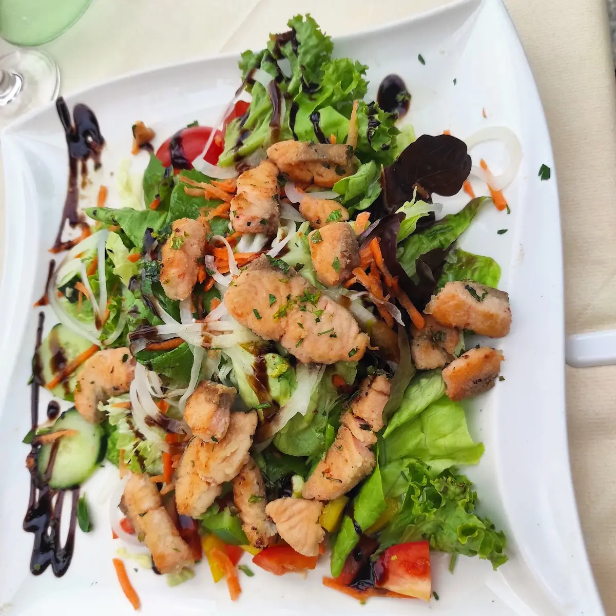 Salat Mit Lachsstreifen