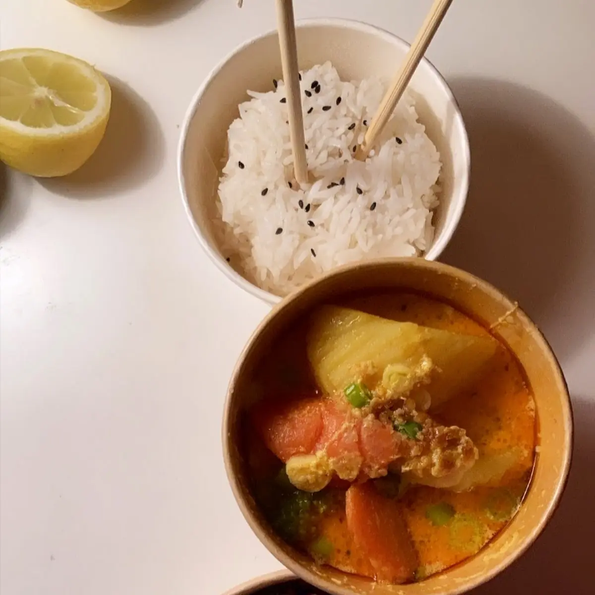 Curry Mit Gemüse Und Reis