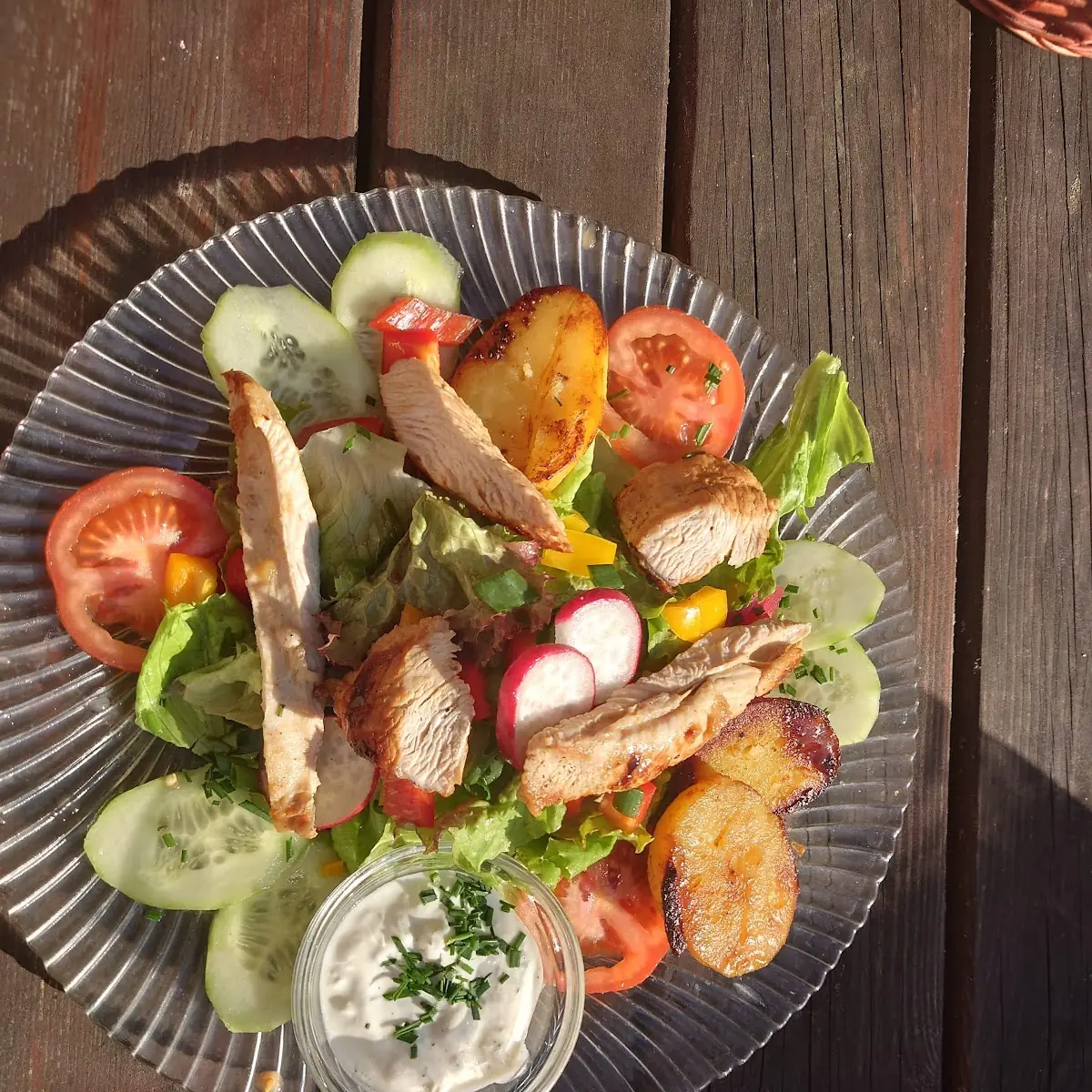 Putenstreifen Salat