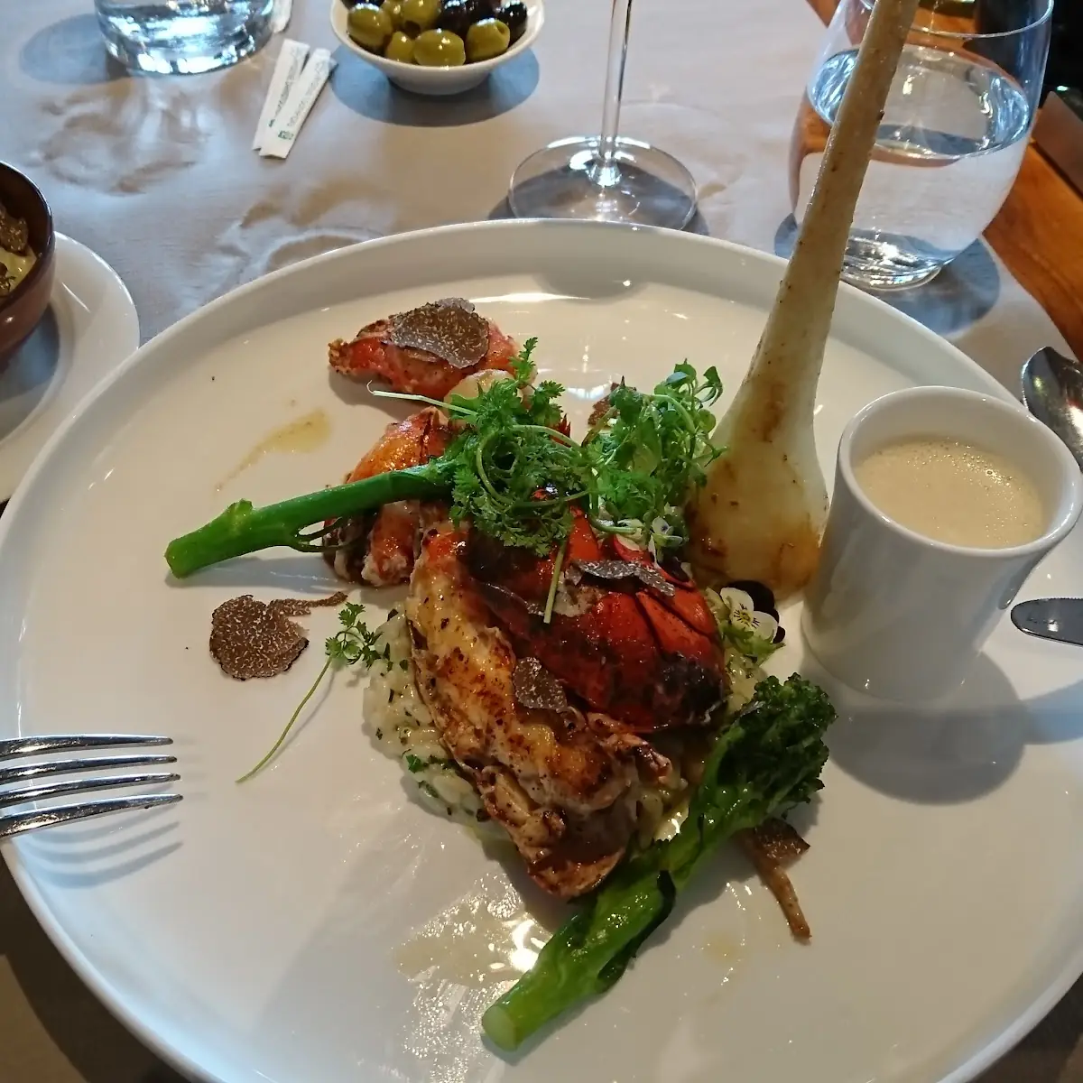 Hummer Trüffelrisotto Wintergemüse