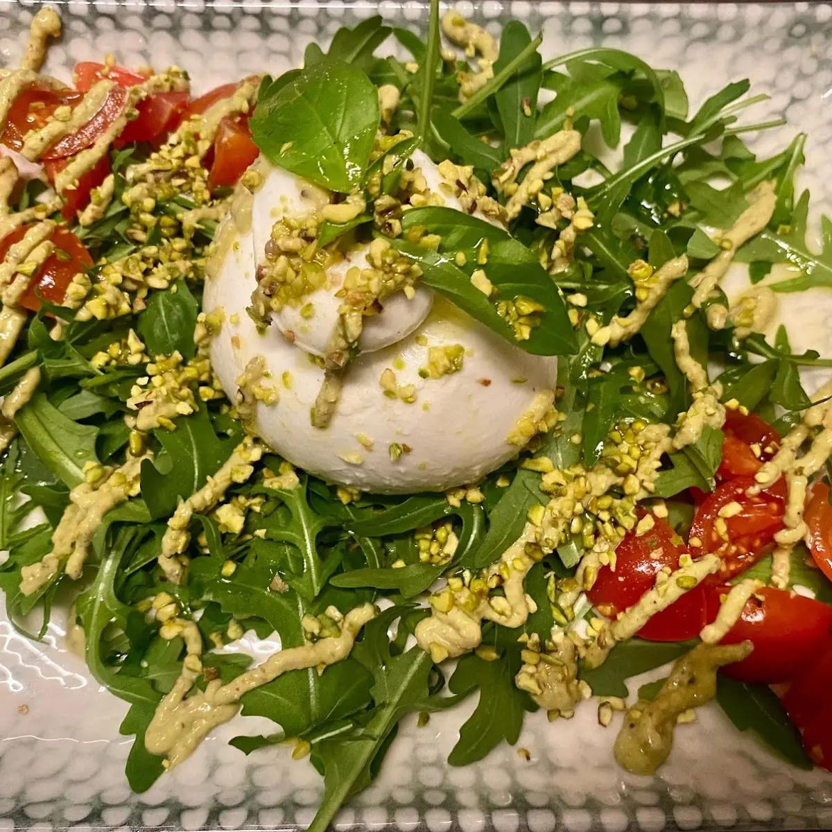 Burrata Italiana Ripiena Con Pesto Di Pistacchio