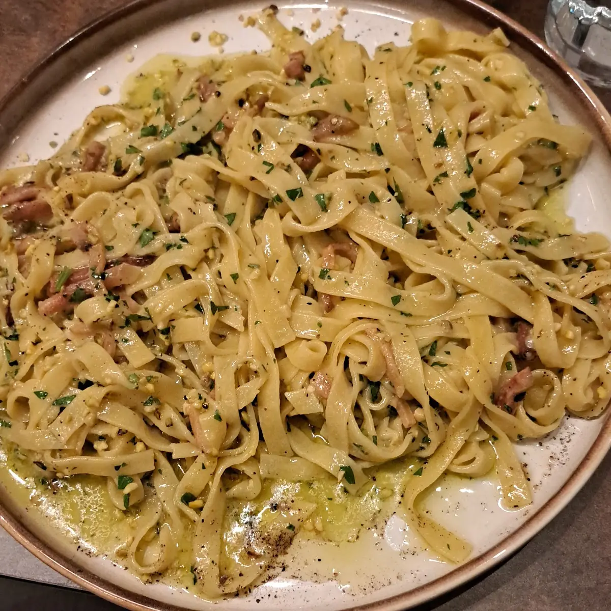 Fettuccine Guanciale E Pistacchio